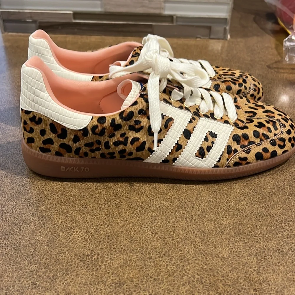 BACK 70 - CLOUD IN LEOPARD CAMEL WHITE SNEAKERS - Picture 5 of 12